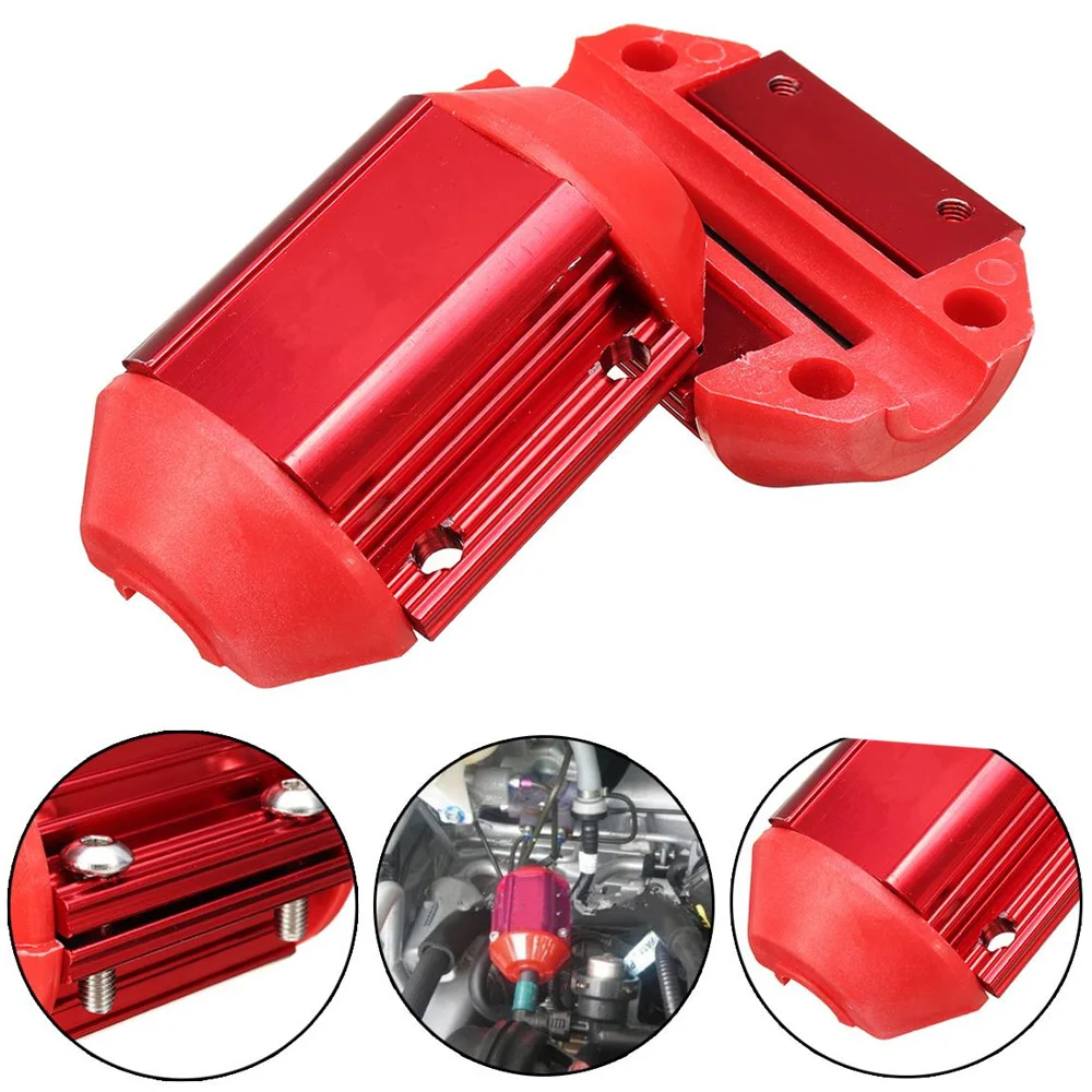 12V Universal Magnetic Gas Oil Fuel Fuelsaver Saver Performance Car Fuel Cars Economizer Saver Device Auto Accessories Red