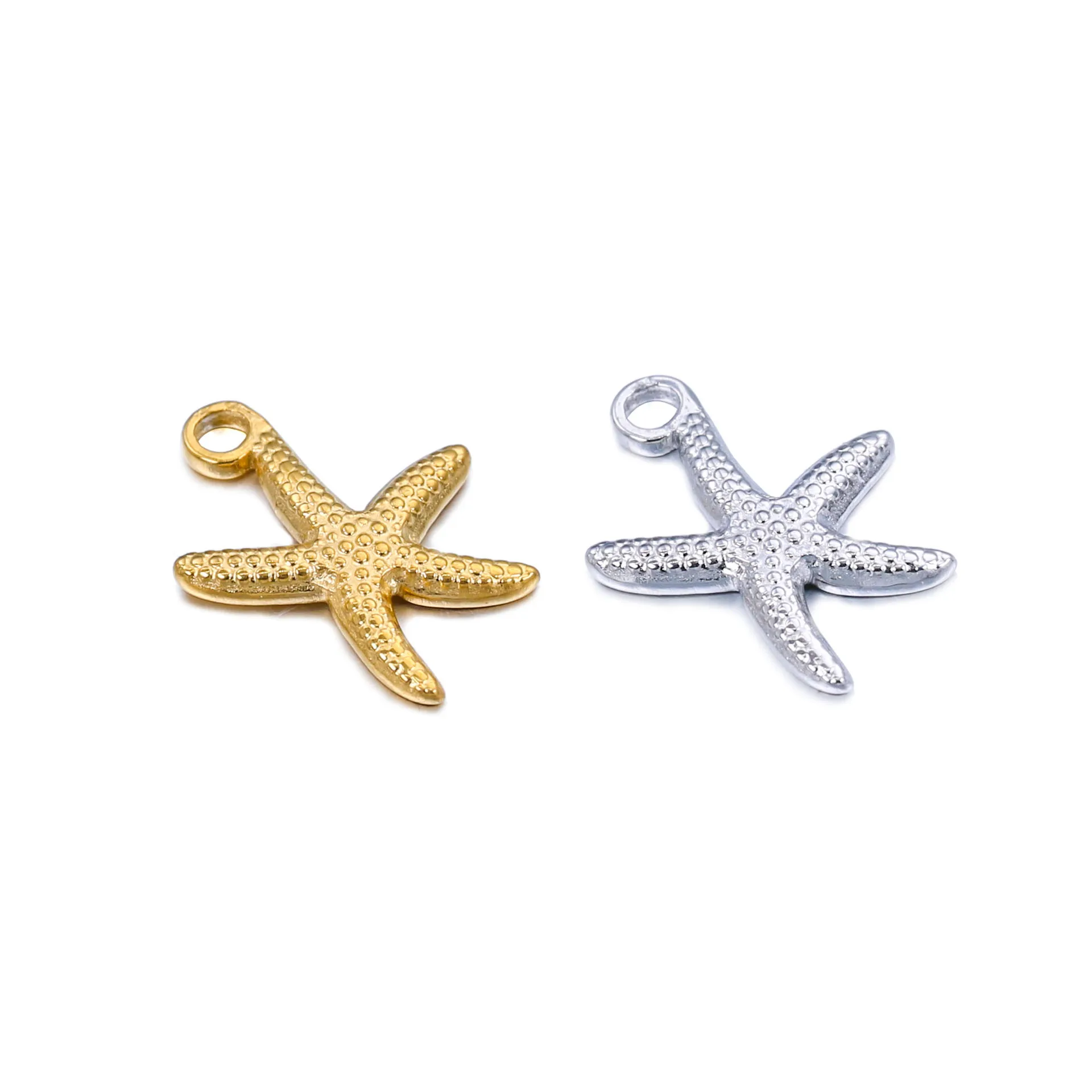 

3pcs Stainless Steel Carved Marine Animals Starfish Pendants Fancy Shell Charms Dangles for DIY Chokers Necklaces Jewelry Making