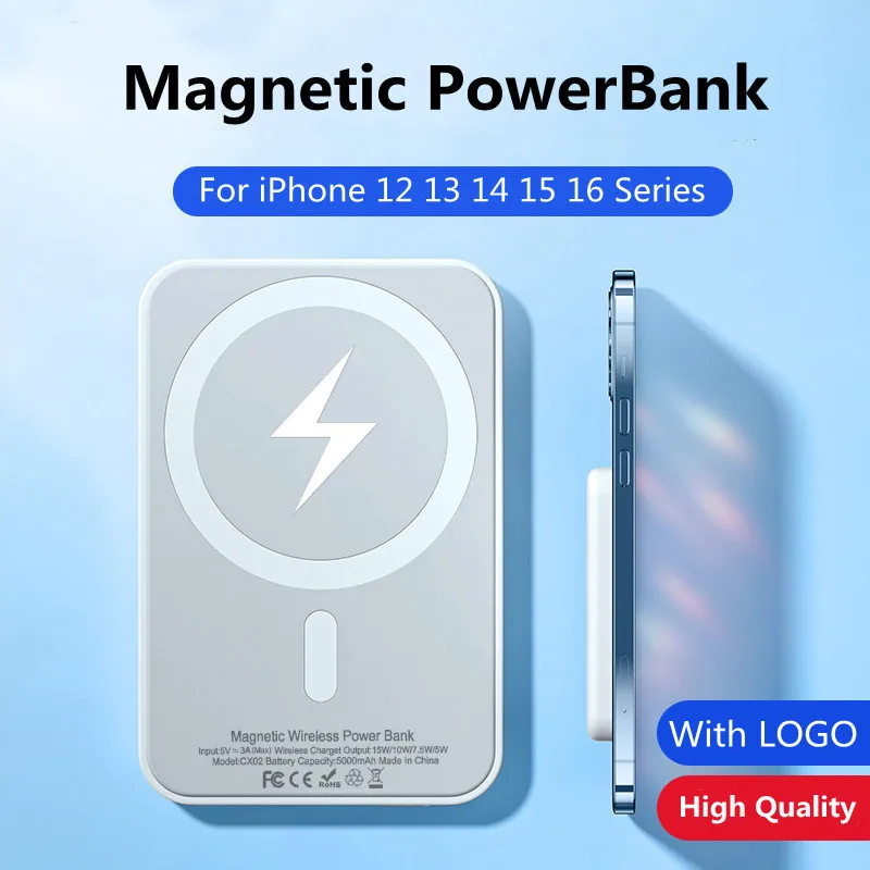 Мини-Power Bank для iPhone Pro Promax внешняя батарея портативное беспроводное зарядное