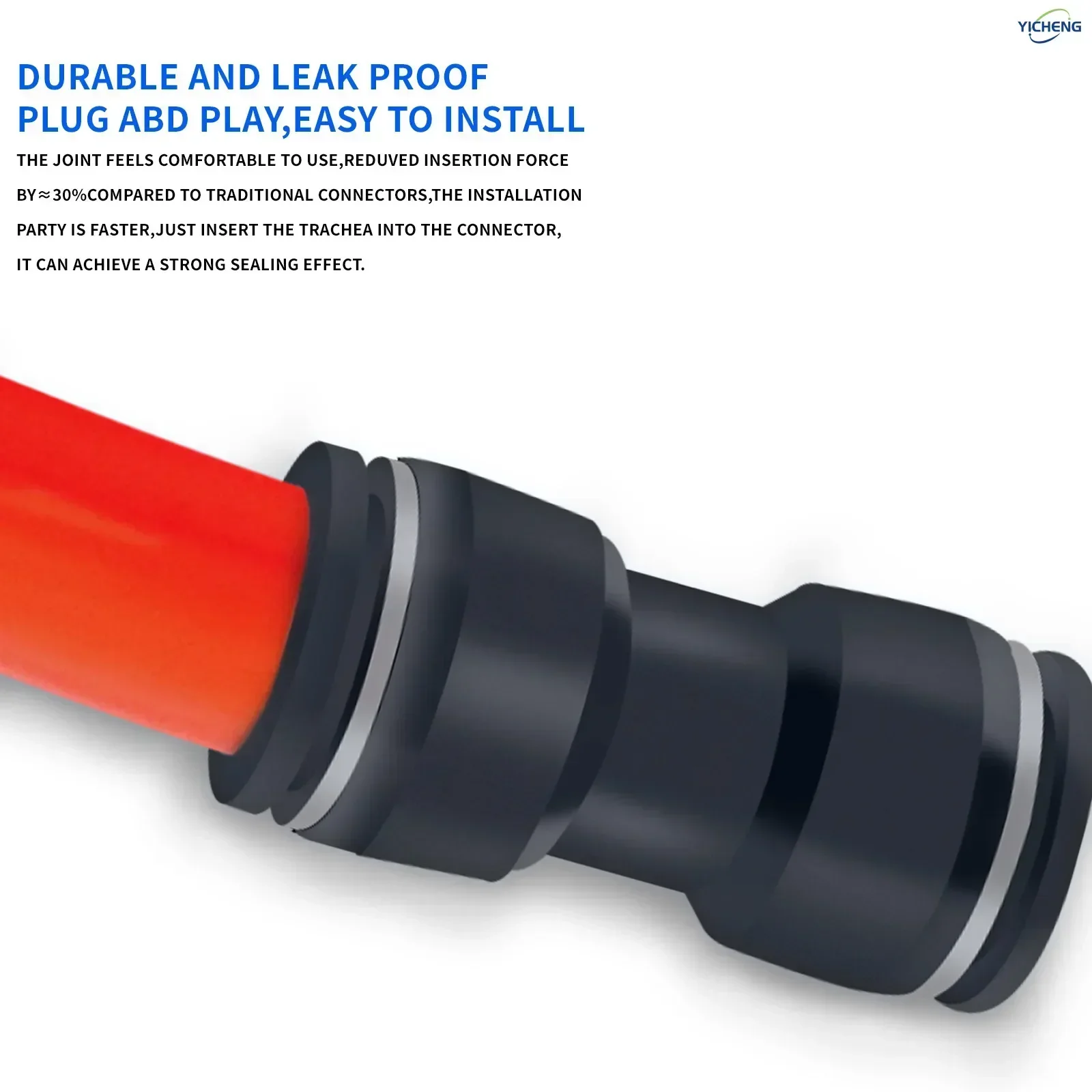 ПНЕВМАТИЧЕСКИЙ шланговый соединитель YICHENG прямой 2 направления наружный диаметр