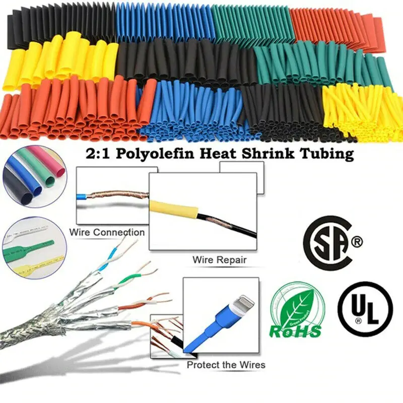 

164pcs Thermoresistant tube Heat Shrink Wrapping Kit, Termoretractil Shrink Tube