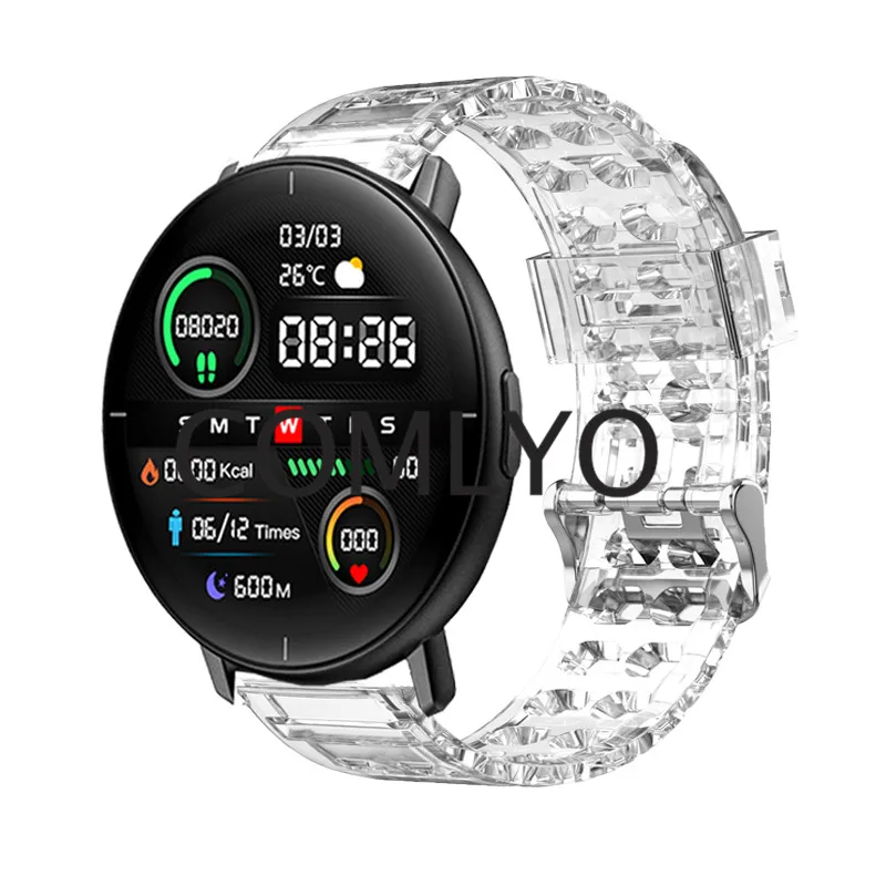 

New Wristband for Mibro Watch X1 A1 C2 lite Air Color Strap Silicone Band Wristband Clear TPU Bracelet Belt