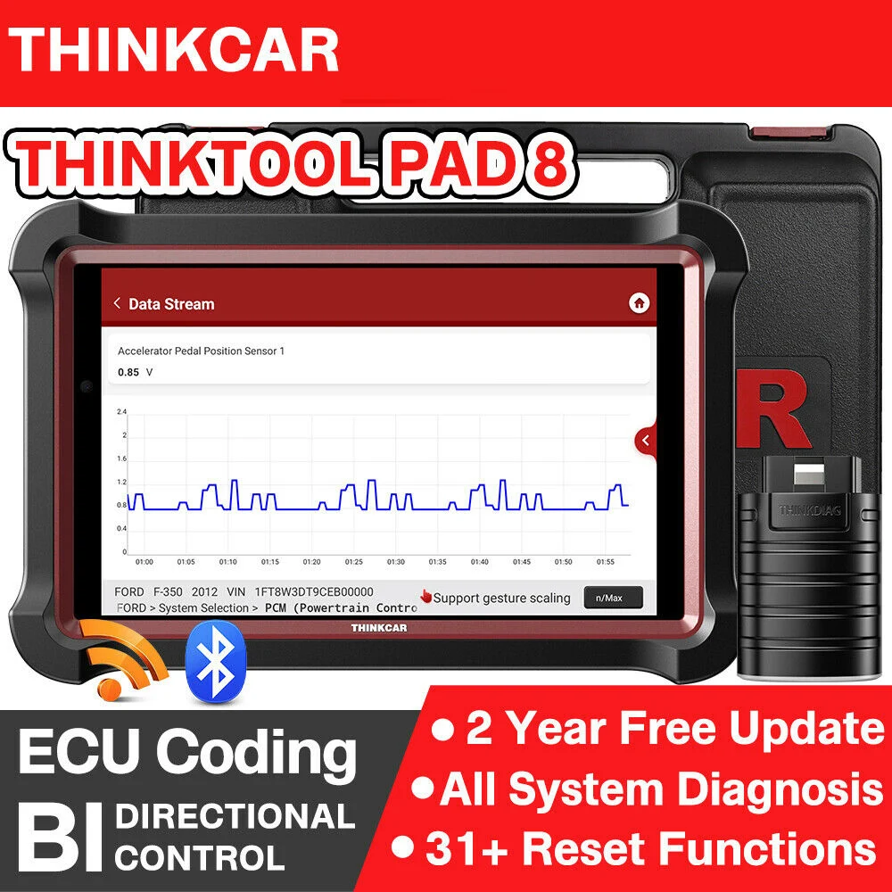 

THINKPAD8 Bi-Directional Car OBD2 Diagnostic Scanner Tool Key Coding Programming