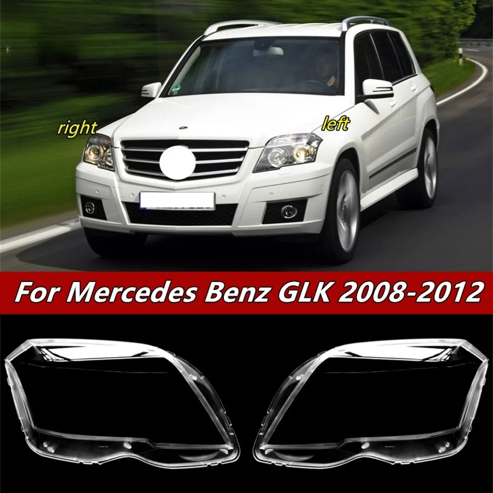Фото Прозрачная крышка фары для Mercedes-Benz GLK CLK300 350 X204 2008-2012, защитный кожух фары, рассеиватель света №2