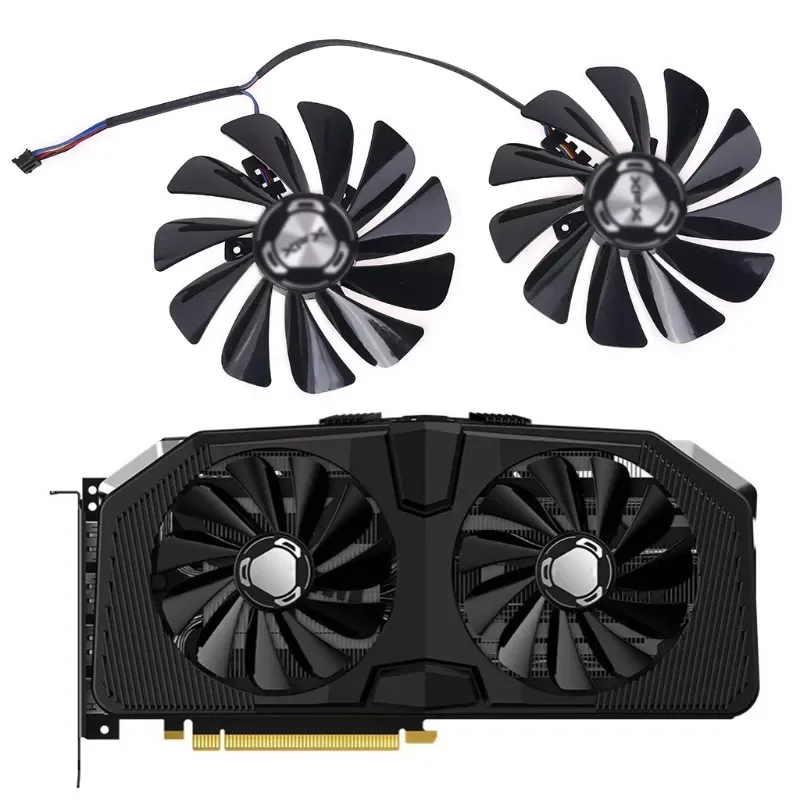 

2pcs/set 95mm FDC10U12S9-C RX5700 XT GPU Fan For XFX RX 5600 5700 XT RAW II Graphics Card Cooling Fan