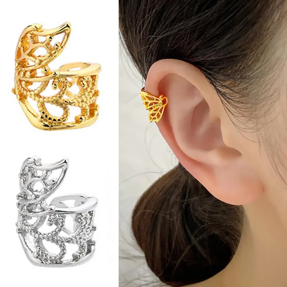 

Popular Cartilage Earring Hypoallergenic Lightweight Butterflies Shaped Female Clip Earring Copper Clip Earring for Dating