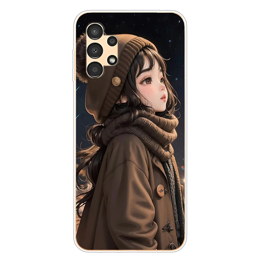 10 чехол для galaxy a13 4G мягкий силиконовый защитный из ТПУ