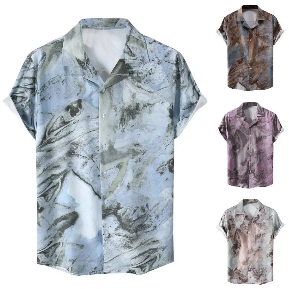 

Модная мужская гавайская рубашка, мужские повседневные Красочные Пляжные рубашки с цветочным принтом, яркие Гавайские рубашки с коротким р...
