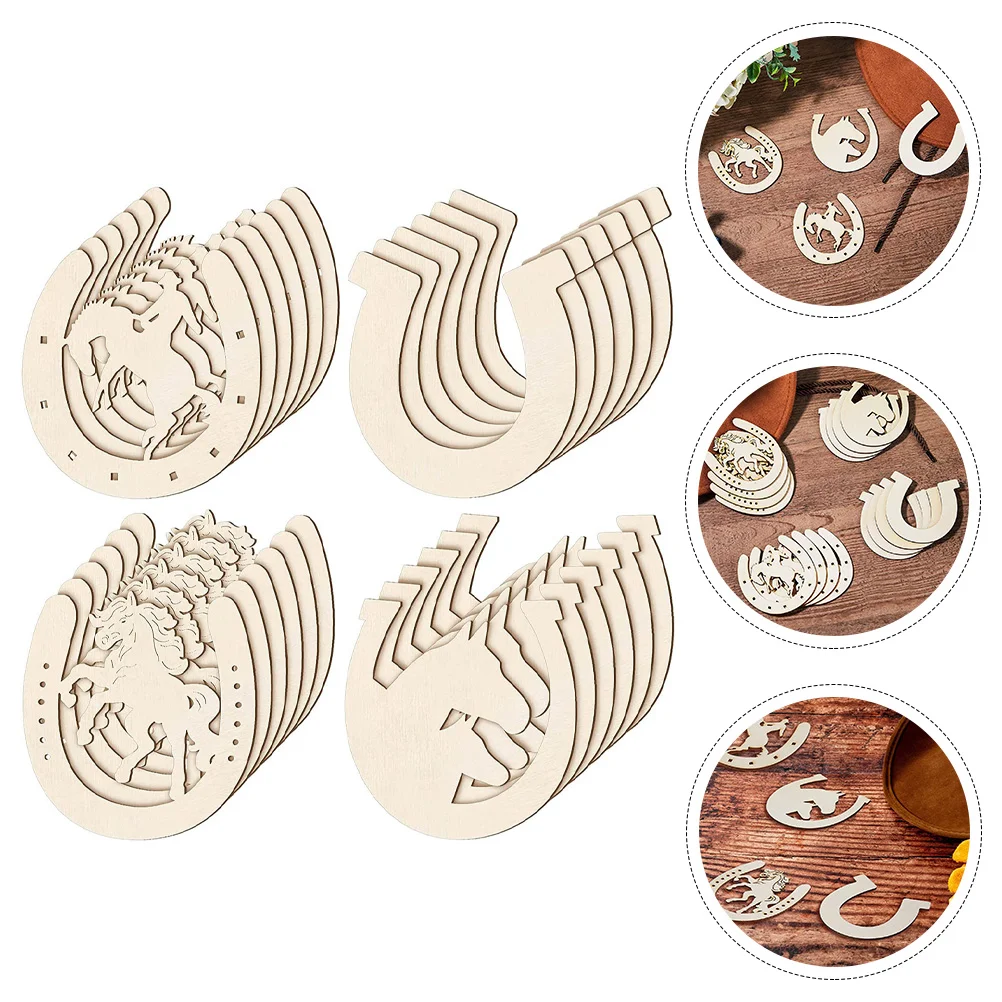 

Horseshoe Wooden Wood Party Unfinished Cowboy Decorations Ornaments Cutouts Key Horse Ornament Diy Decors