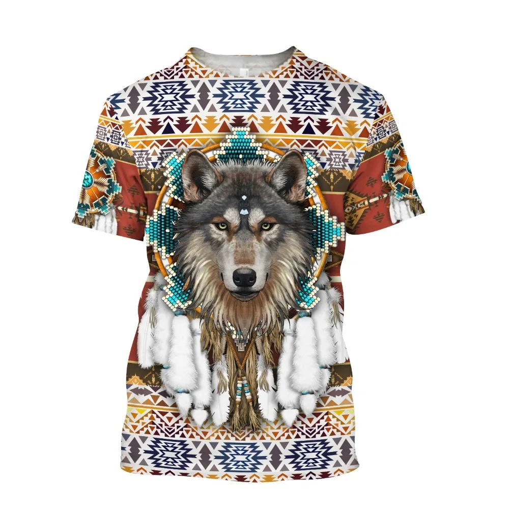 

3D Wolf Print Men's Shirt Painting Fashion Unisex T-shirt Rage Top 2023 Men's Wear