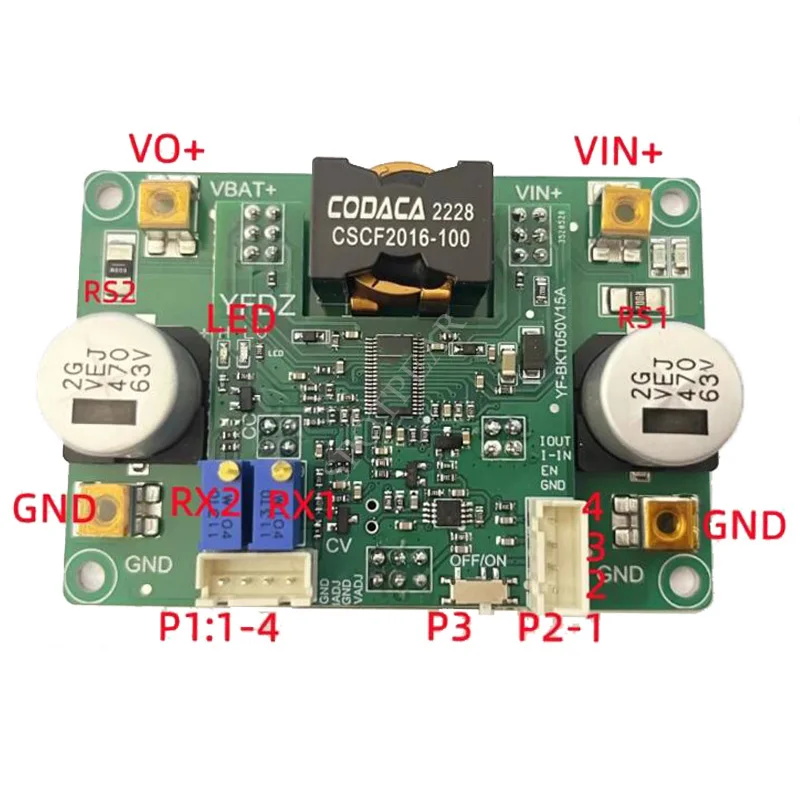 

Автоматический понижающий модуль постоянного напряжения, плата питания для зарядки аккумулятора 0,5-15 а/3-52 в