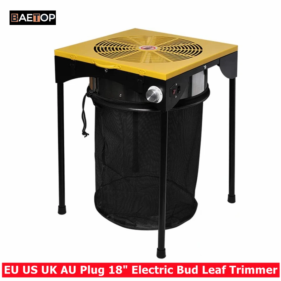 

EU US UK AU Plug 18" Electric Bud Leaf Trimmer Hydroponic Marijuana 3 Speed Leaf Bud Table Trimmer With 6pcs Extra Blades
