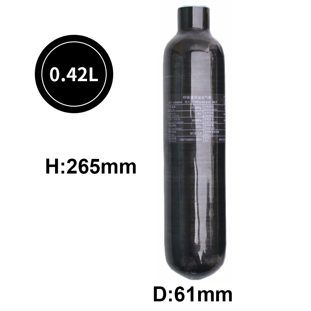 

4500Psi 300Bar 30Mpa 0.42L Carbon Fiber Cylinder Air Bottle M18*1.5