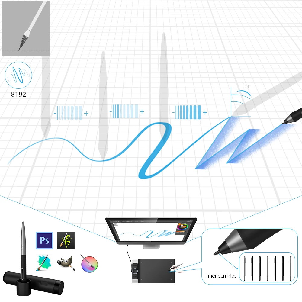 XPPen Deco Pro S M графический планшет анимационная доска для рисования с наклонным
