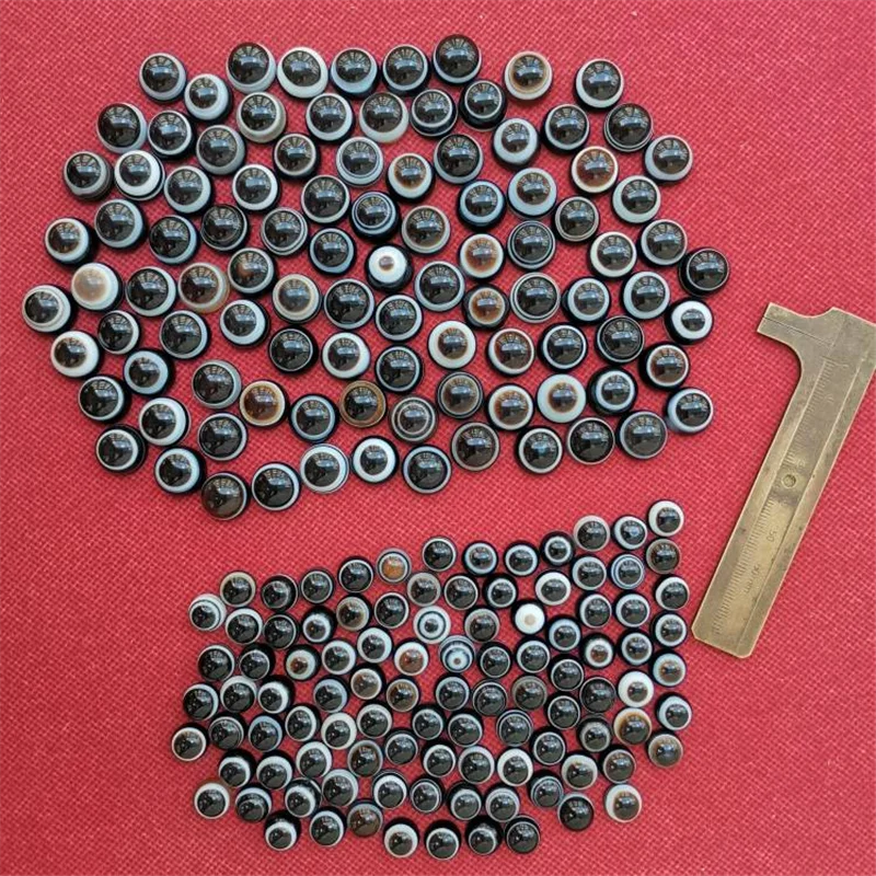 

200Pcs/Lot Natural Agate Dzi Sheep Eye Board Beads God Prophet Earth God's Loose Retro Jewelry Accessories DIY Material Ring