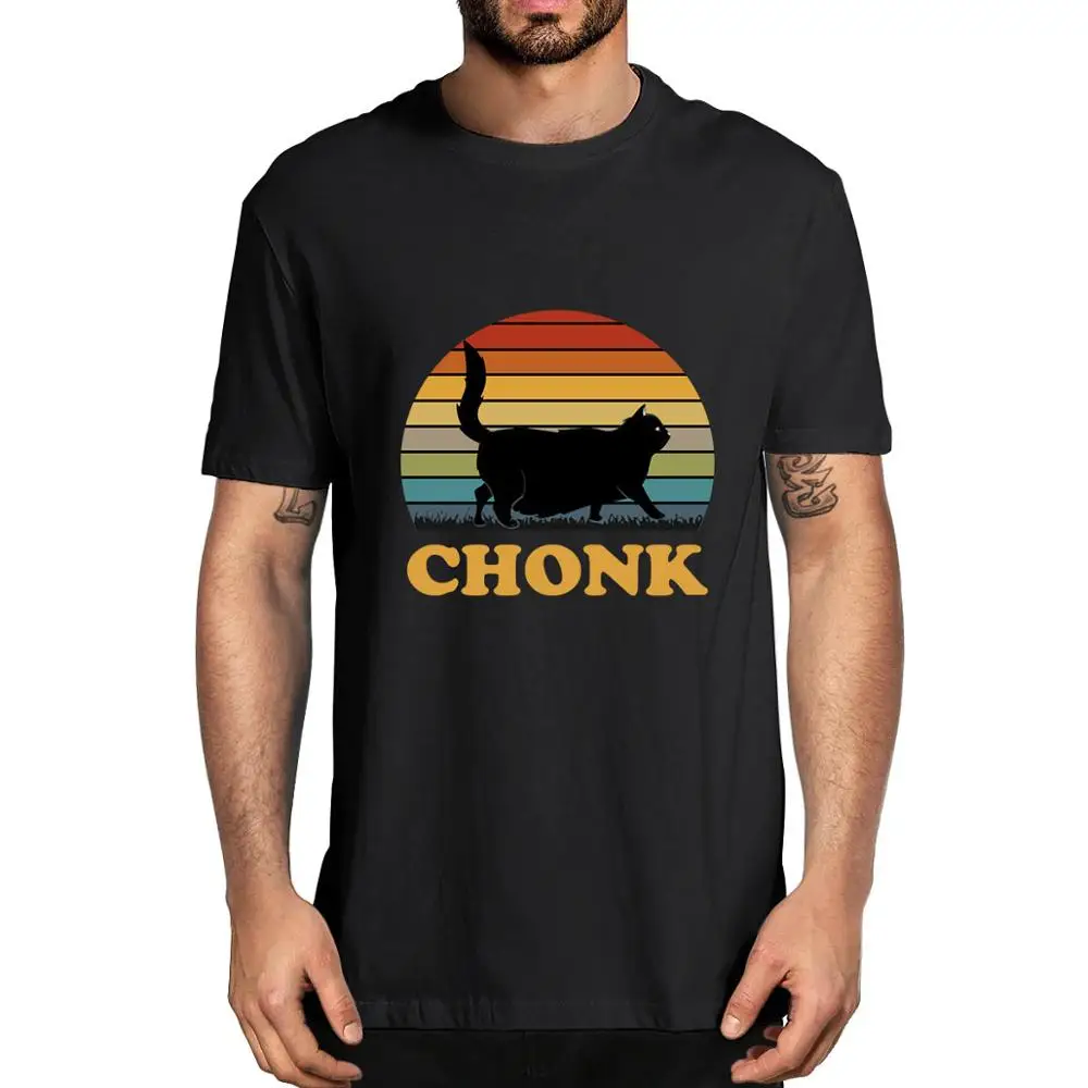 

2020 модная забавная футболка в стиле Chonk со шкалой в виде кота с мемом, ретро, винтажная, кошка для влюбленных, кошка, мама, XS-3XL
