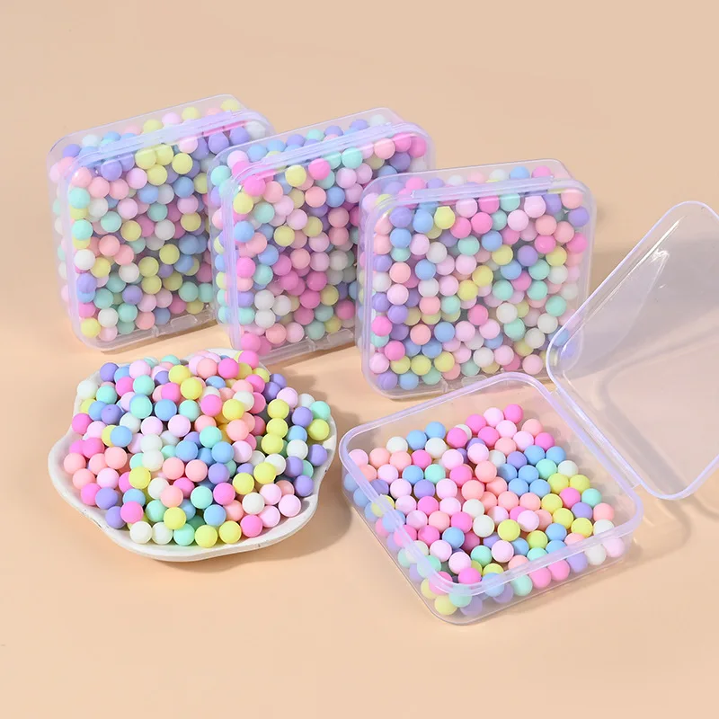 

6/8/10mm Macaroon Resin Decorative Beads Diy Phone Case Jewelry Accessories Miniatures Mini Figure Hair Clip Decoration Crafts