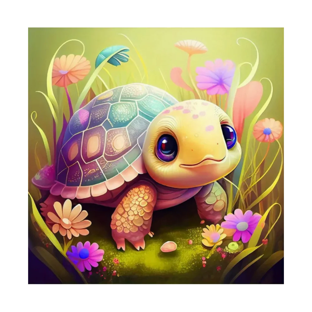 

Diamond Painting Cartoon Turtle 2023 New DIY Home Decoration Art Hanging on the Wall Full Diamond Water Diamond