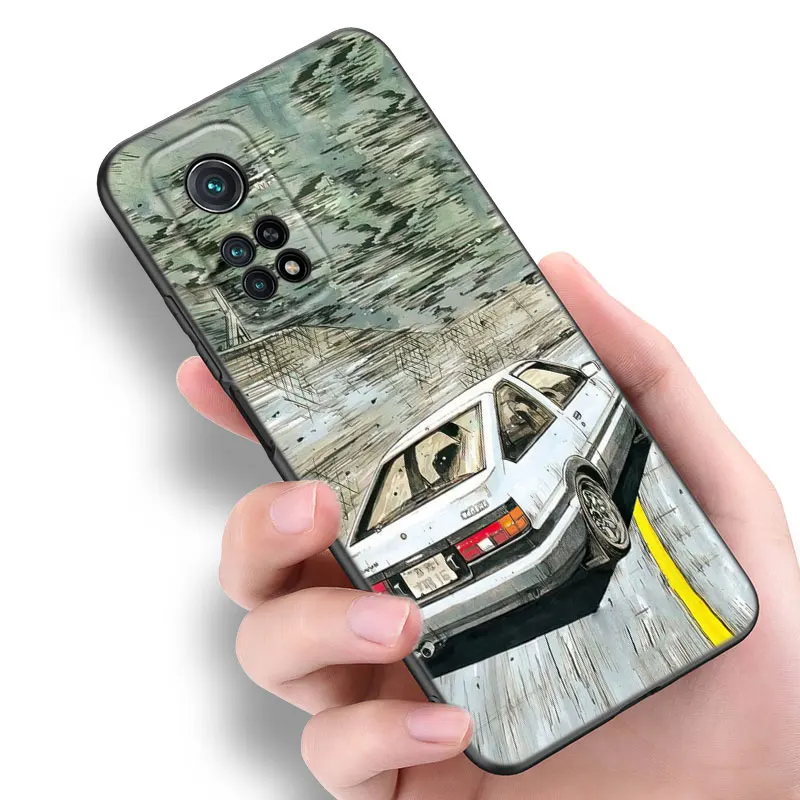 Черный силиконовый чехол для телефона Anime Initial D Xiaomi 10T 11 Lite 11T 12S 12X 13T 14 Pro A1 A2 POCO M3 M4 M6