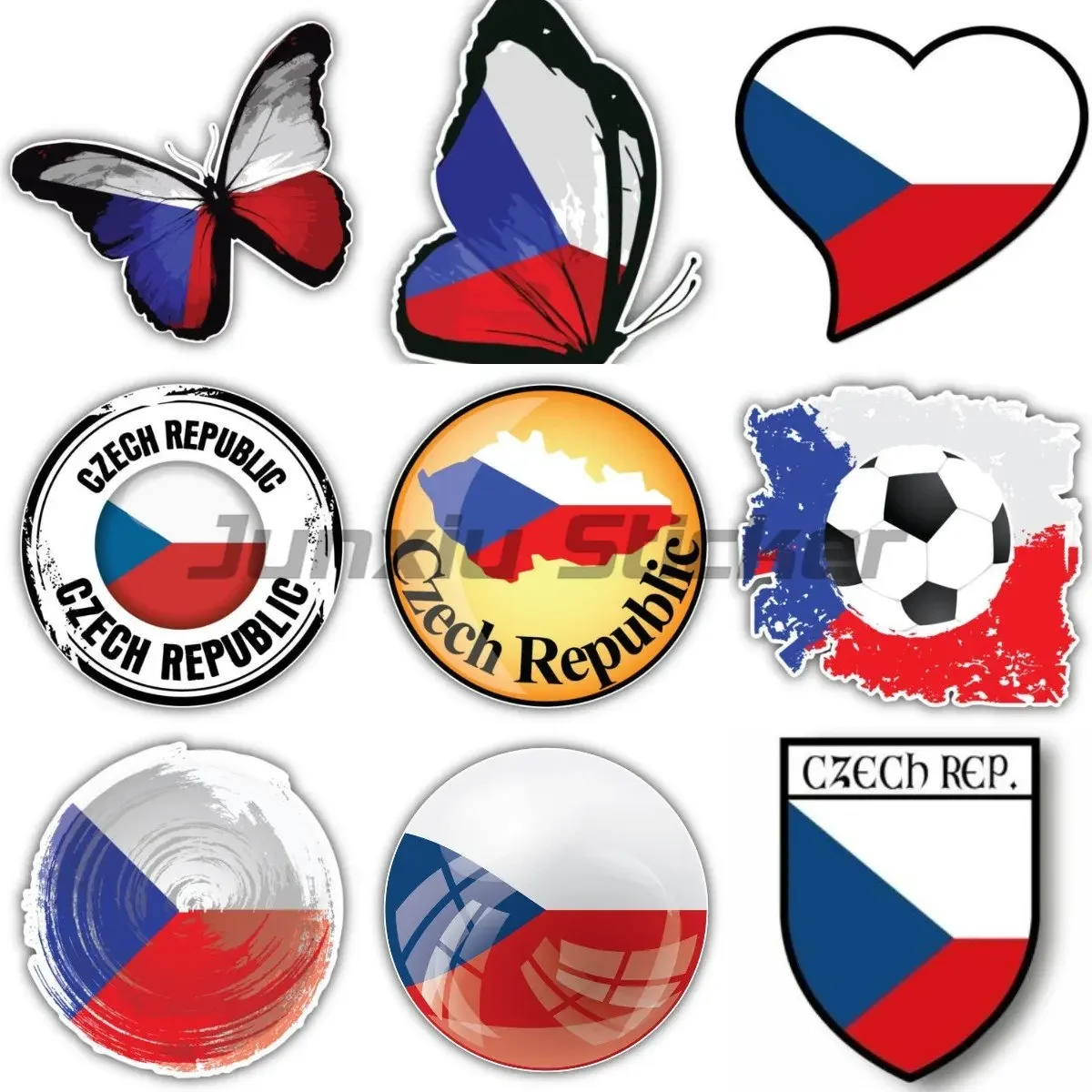 Личность Карта Чешской Республики Флаг Автомобильная наклейка Велосипедная