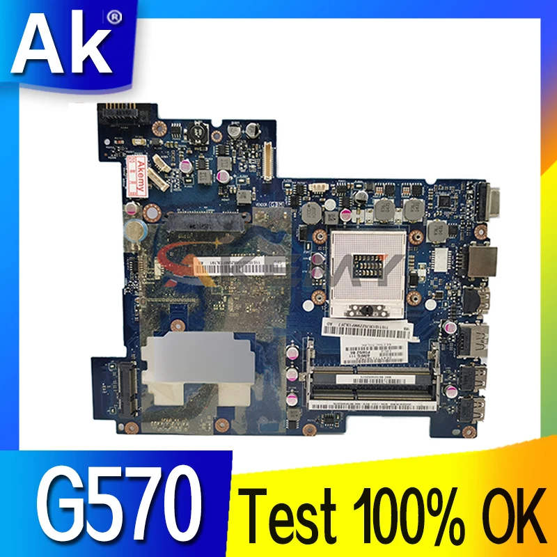

Laptop motherboard For LENOVO IdeaPad G570 HM65 PGA989 HDMI Mainboard PIWG2 LA-675AP 11013570