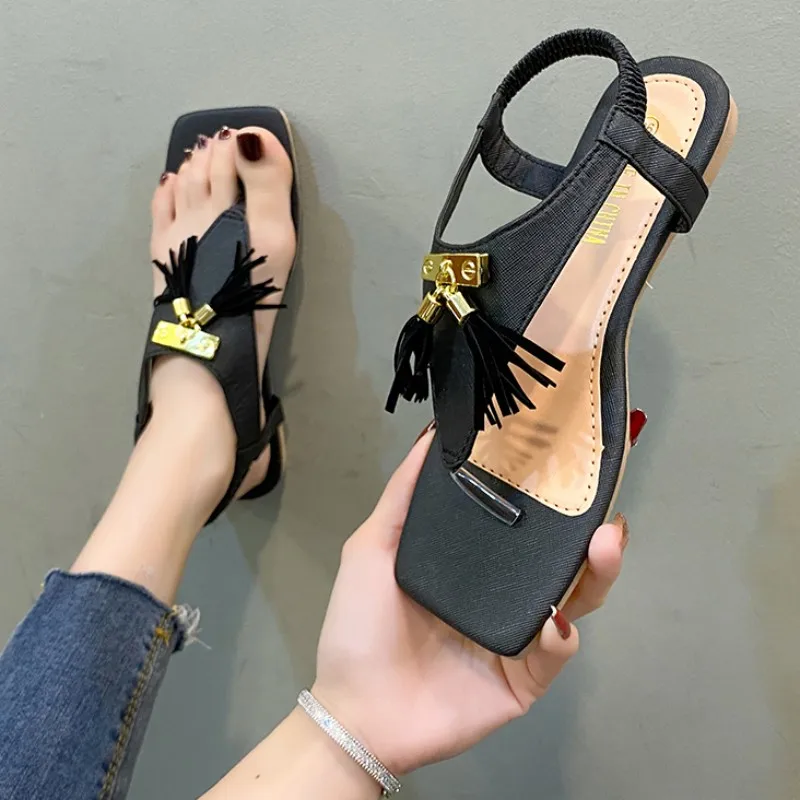 

New Women Flats Fad Sandals Summer Causal Clip-toe Shoes Trend Flip-flops Slingback Slippers Flip-flops Ladies Designer Sandals