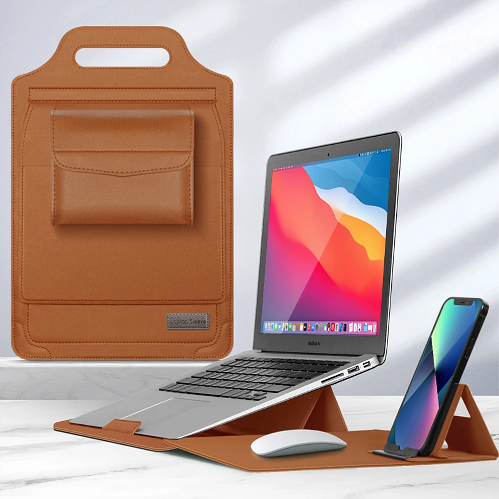 PU Leather Laptop Sleeve Bag Case For Macbook Air Pro 12 13 