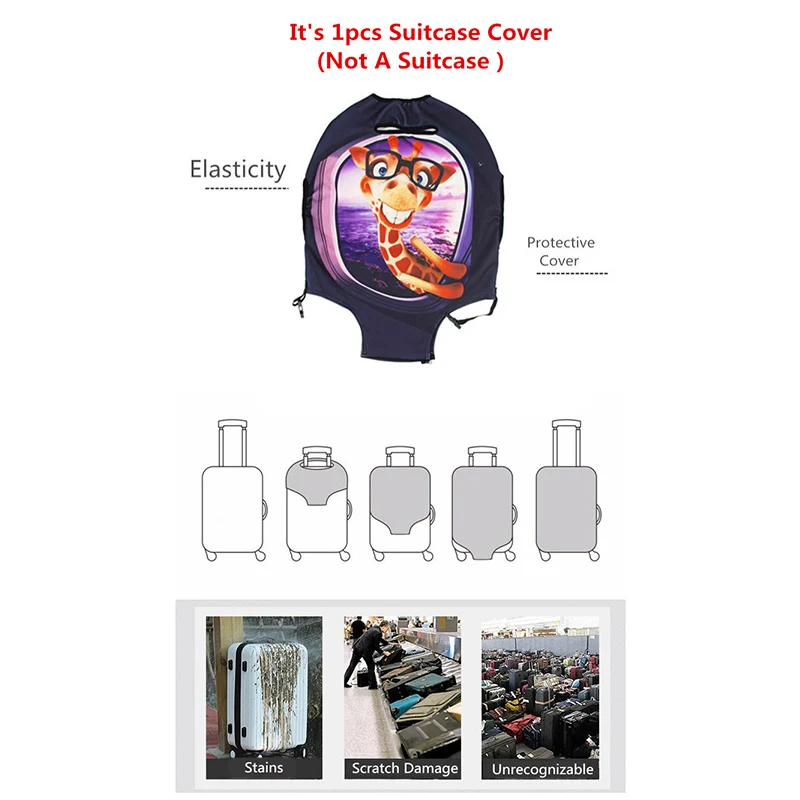 18-22Inch Thicken Wear Suitcase Cover High Elastic Luggage Protective Sleeve Travel Trolley Luggage Dust Accessories Supplies