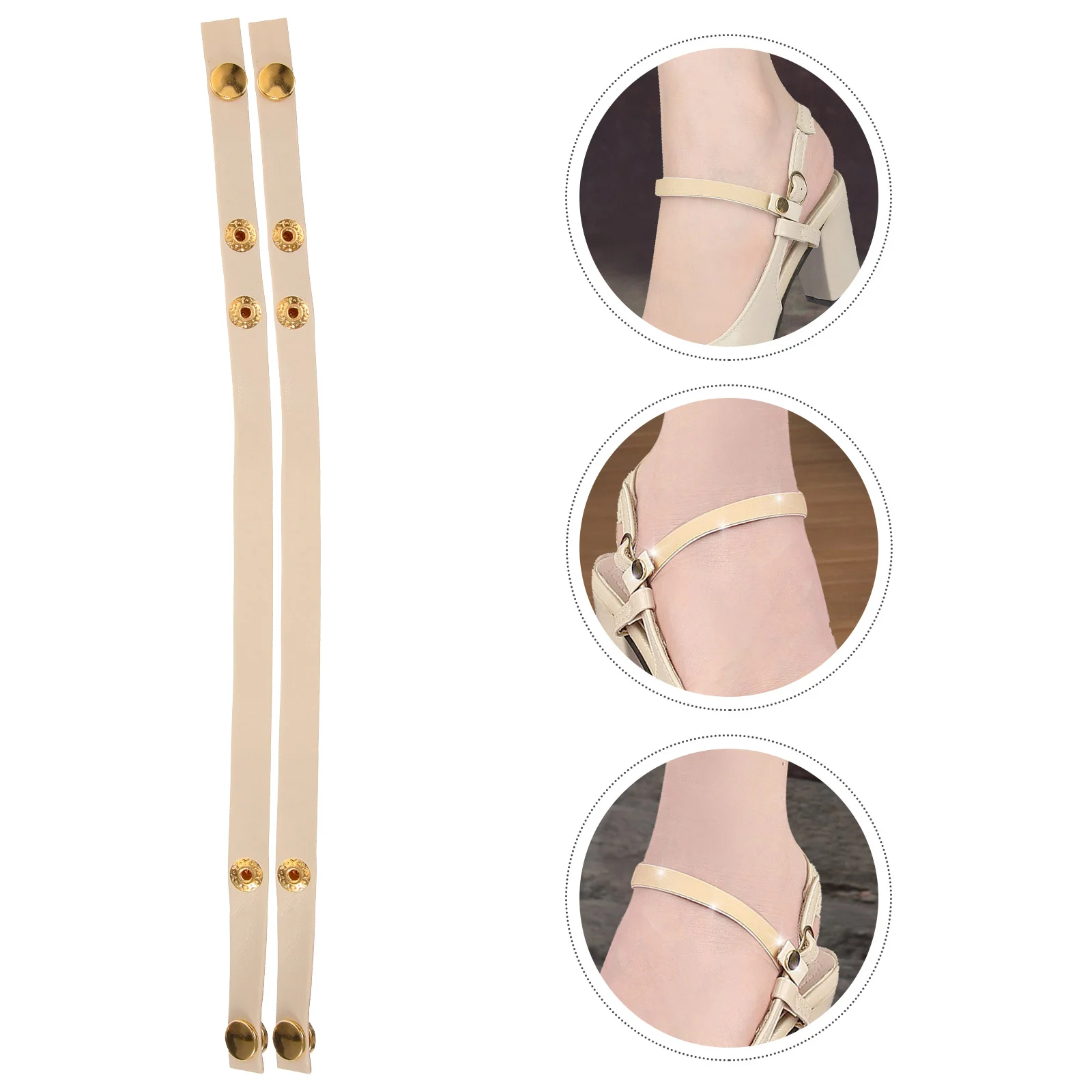 

1 Pair of Lady High Heels Snap Button Shoe Straps Replacement Shoe Straps Adjustable Shoe Straps