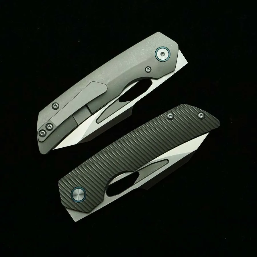 Новый складной нож LEMIFSHE BLK из стали M390 с рукоятью из титанового сплава, многофункциональный инструмент для выживания на природе и кемпинга, EDC-инструмент (art.: 3920db503ae26) - 3920db503ae26