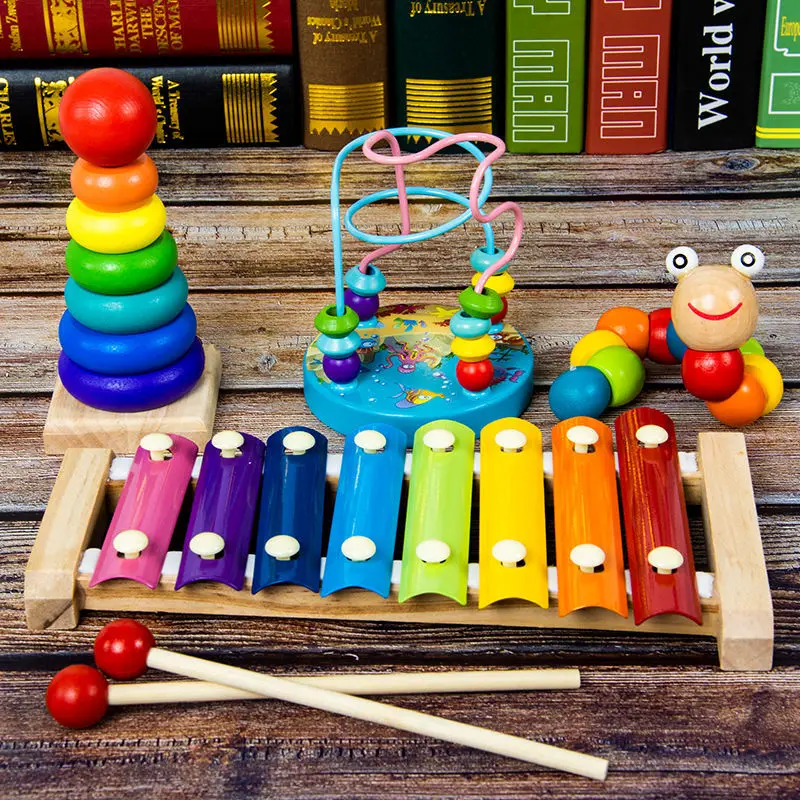 

Color Octave Musical Wooden Toys Hand Knock Piano Baby Early Childhood Xylophone Infants Children's Educational Kids Toy Gifts