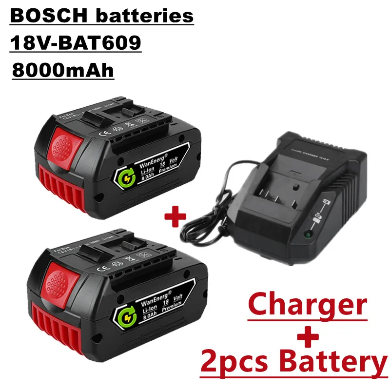

18V hand drill battery,power tool battery,8.0Ah,suitable for bat609,bat609g,bat618,bat618g,bat614,2 batteries + charger for sale