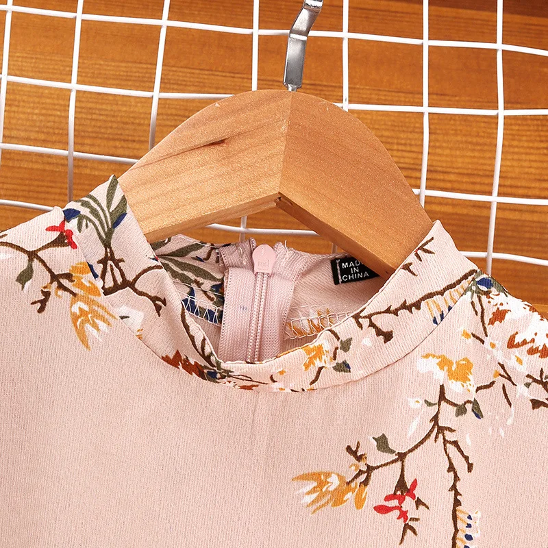 Демисезонное платье для девочек элегантная одежда девочек-подростков цветочное