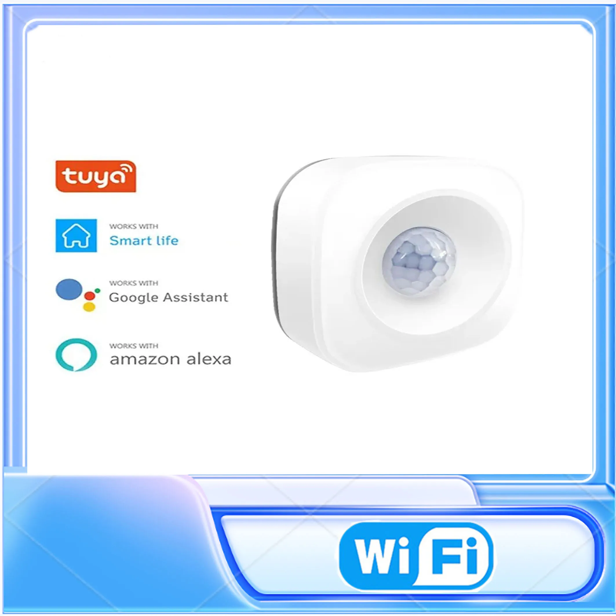 

QCTOG IR Motion Sensor Detector Tuya WIFI Movement Sensor Smart Life APP Wireless Home Automation System Via Alexa Google Home