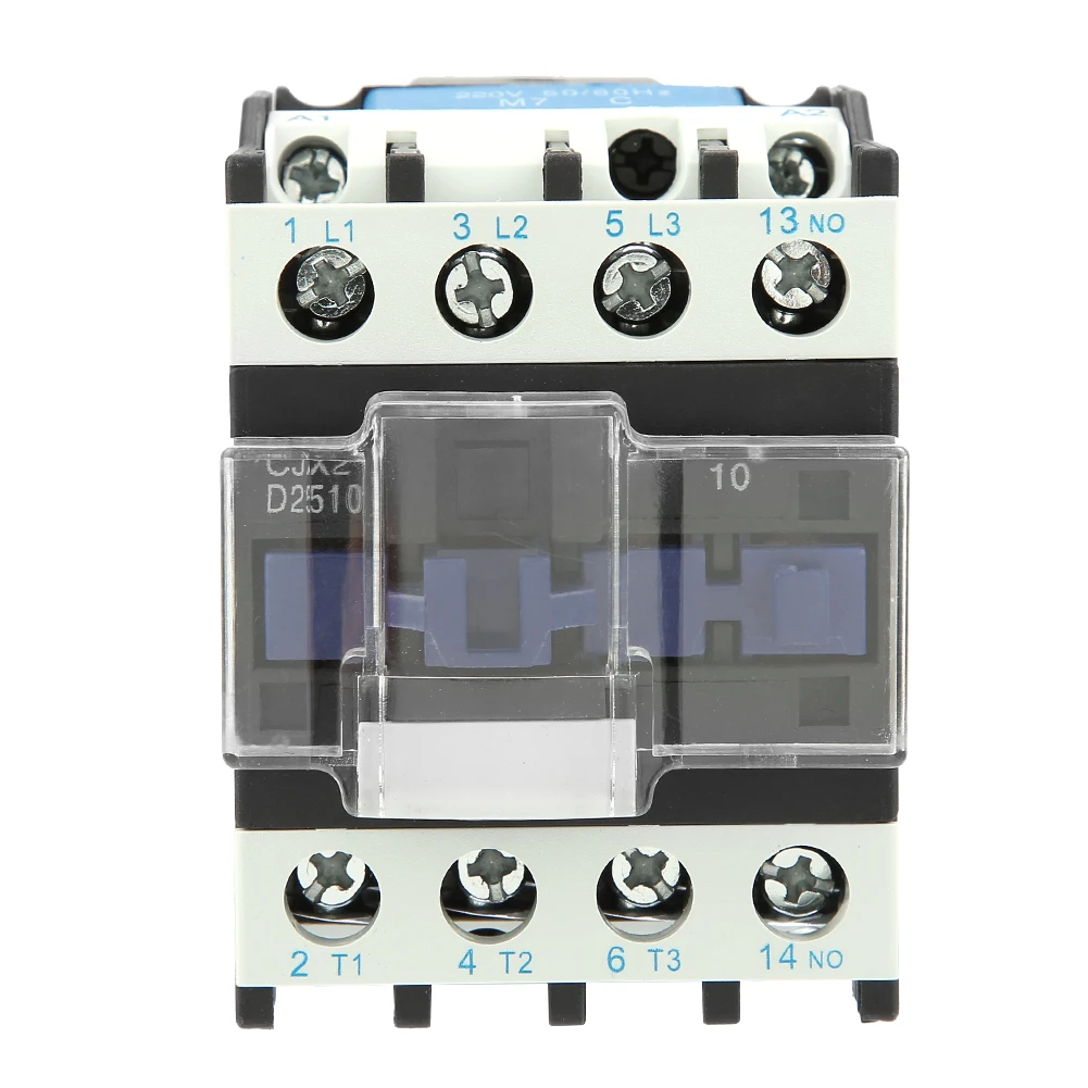 

220V 25A AC Contactor Durable Stable Plate Front Wiring Industrial AC Contactor for Generate Magnetic Field Power Applications