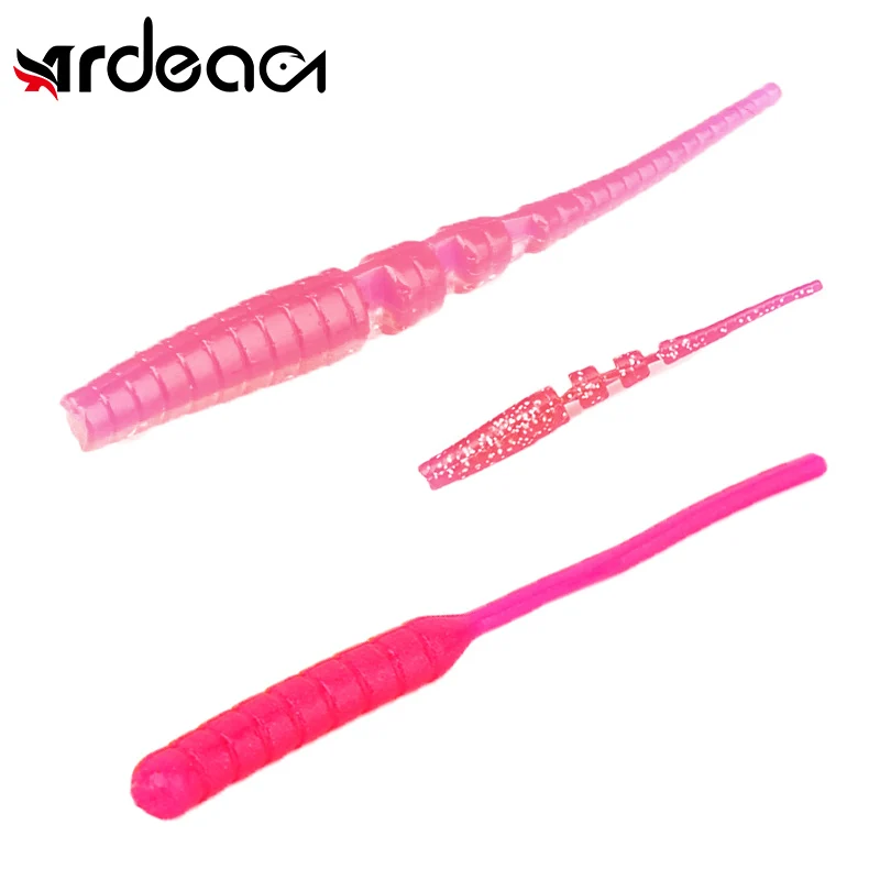 

ARDEA Small Worm Root Fishing Lure 50mm/58mm 12pcs Silicone Micro Bait Atificial Short Needle Tail Wobblers Carp Ocean Rock Tool