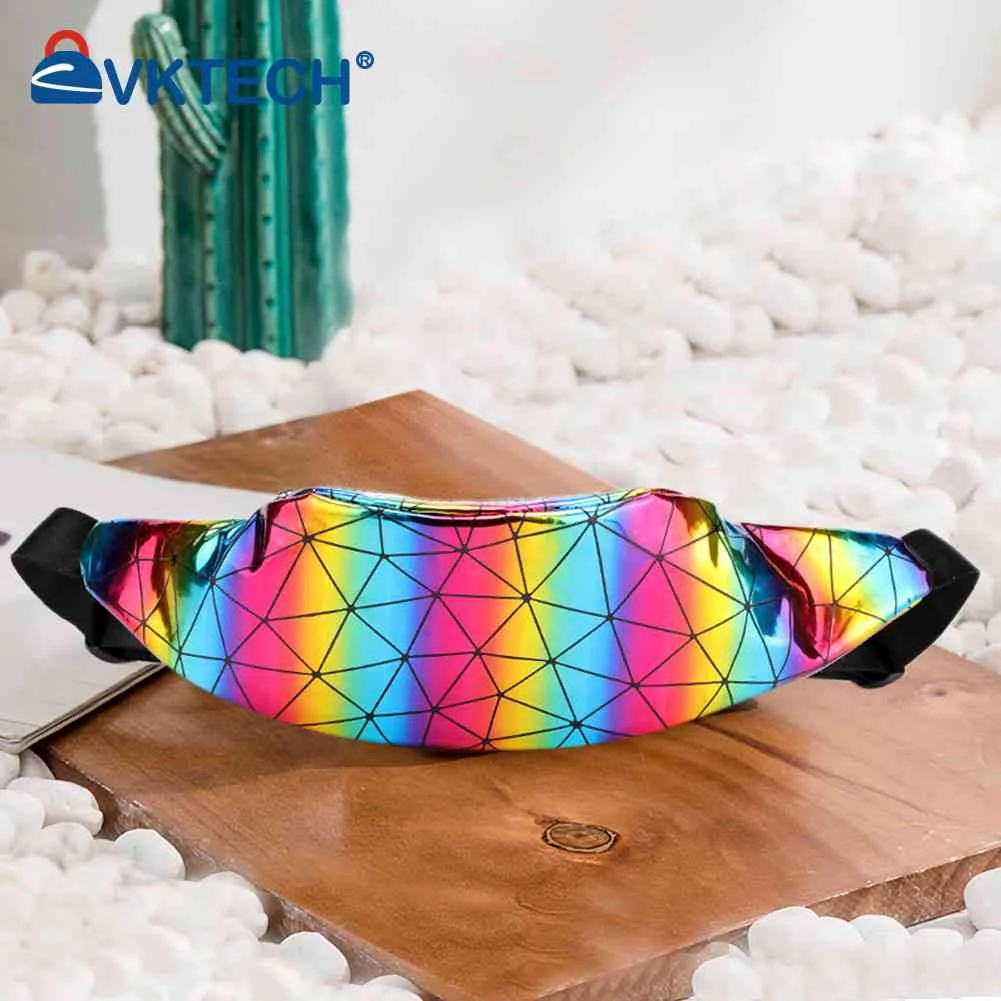 

Geometric Shoulder Waist Fanny Belt Packs Women Men Patent Leather Crossbody Chest Bags Unisex Phone Pouch Senior Bag Teenager