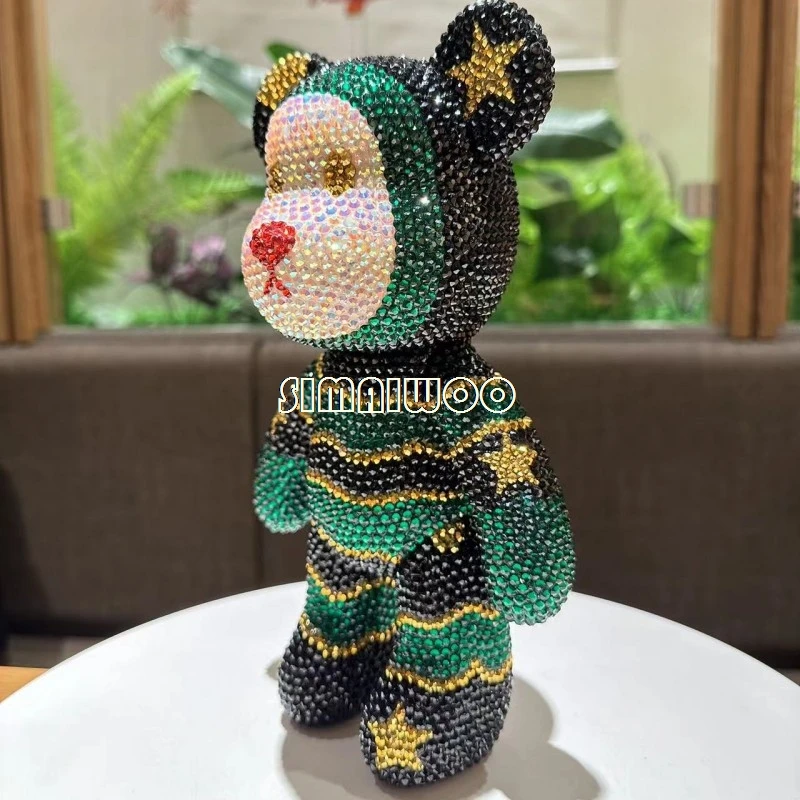 Ручная работа со стразами Санта-Клаус зеленая кукла DIY ручная Рождественская