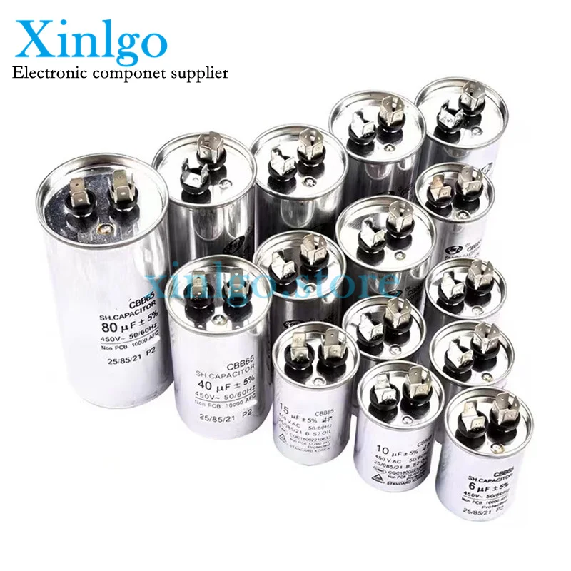 CBB65A 450VAC 5 мкФ 6 8 9 10 15 20 25 30 35 40 45 50 60 70 80 100 AC двигатель кондиционера - купить по