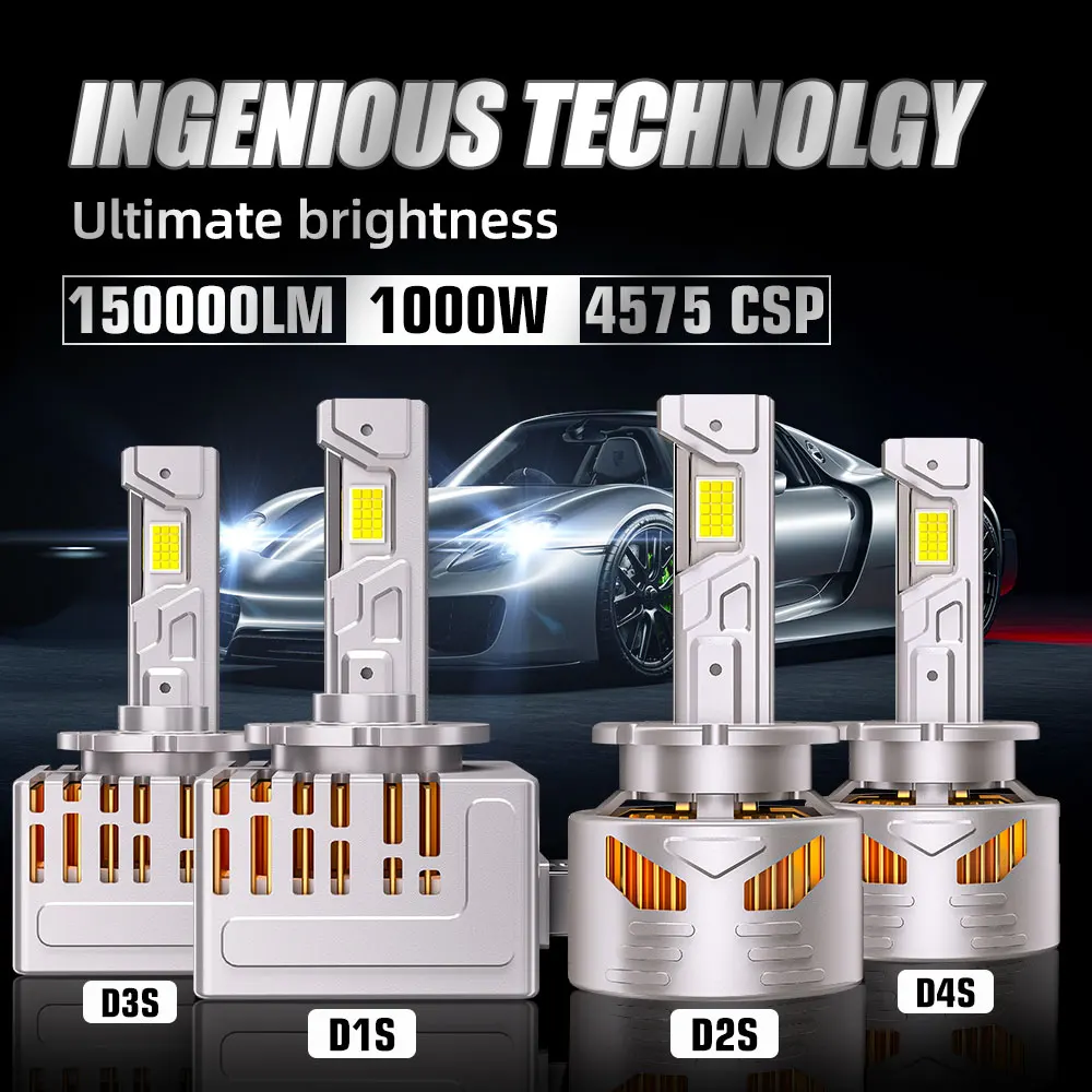 D Series D1S D2S D3S D4S Автомобильная светодиодная лампа для фар D1 D2 D3 D4 1000 Вт 150000