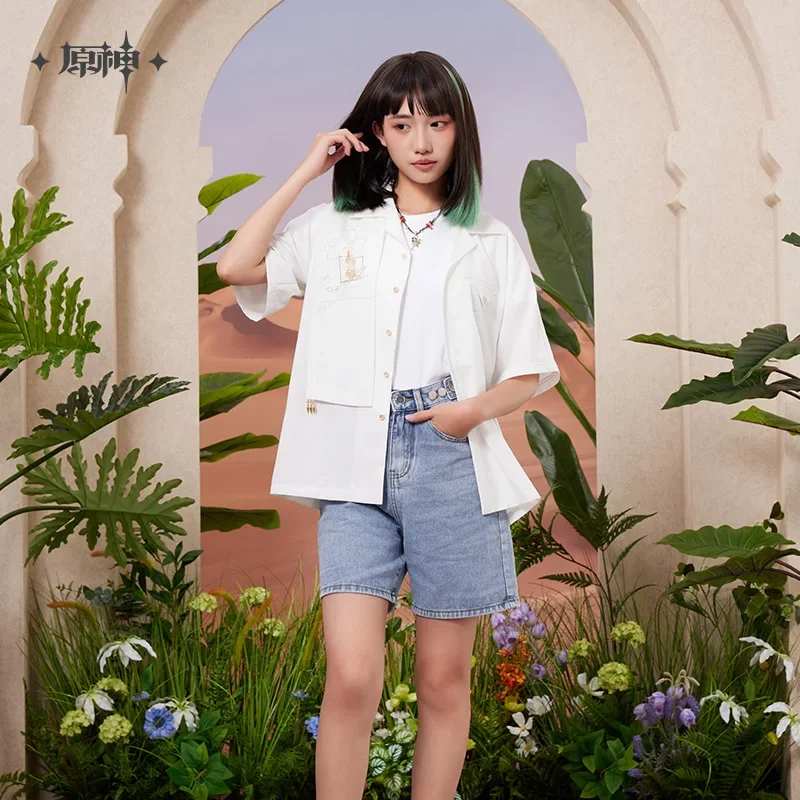 Presale GS Impact официальная рубашка с коротким рукавом из серии Merch Forest and Sand