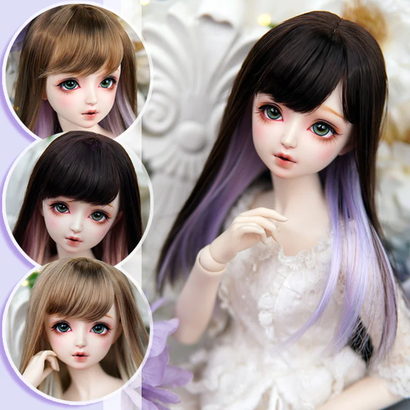 

BJD Doll Wig is Suitable For 1/3 1/4 Size Doll Accessories Wig Toys Tress Hair Imitation Milk Silk Long Hair Bangs Wigs