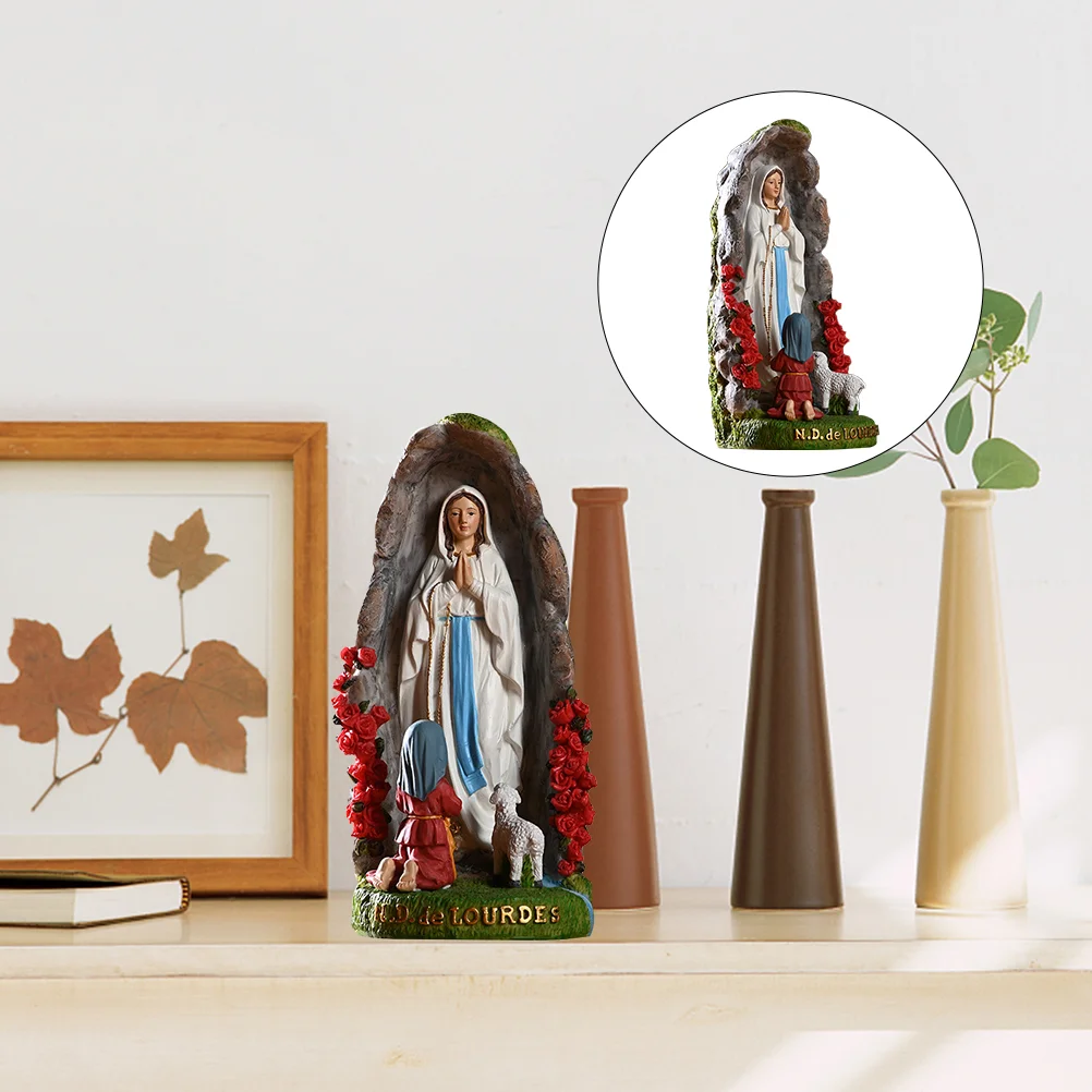 

Statue Nun Figurine Lourdes Religious Mary Virginlady Resin Our Mother Gift Therese Home St Blessed De Figure Renaissance Grotto