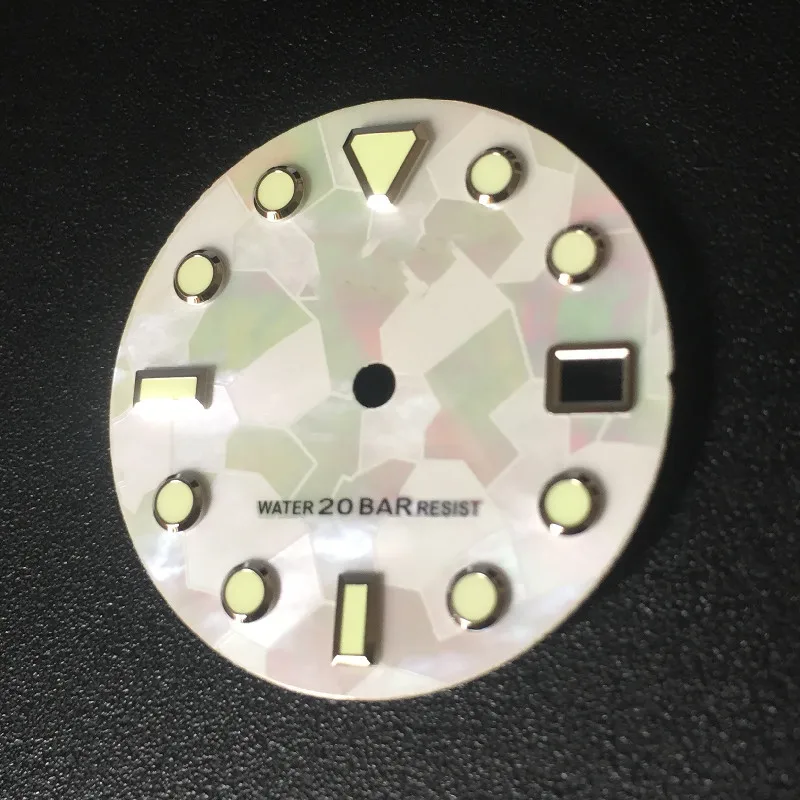 

NH35 Shell dial white red black blue SKX007 modified Japanese super C3 green luminous fit NH35/36/4R movement accessories 28.5mm