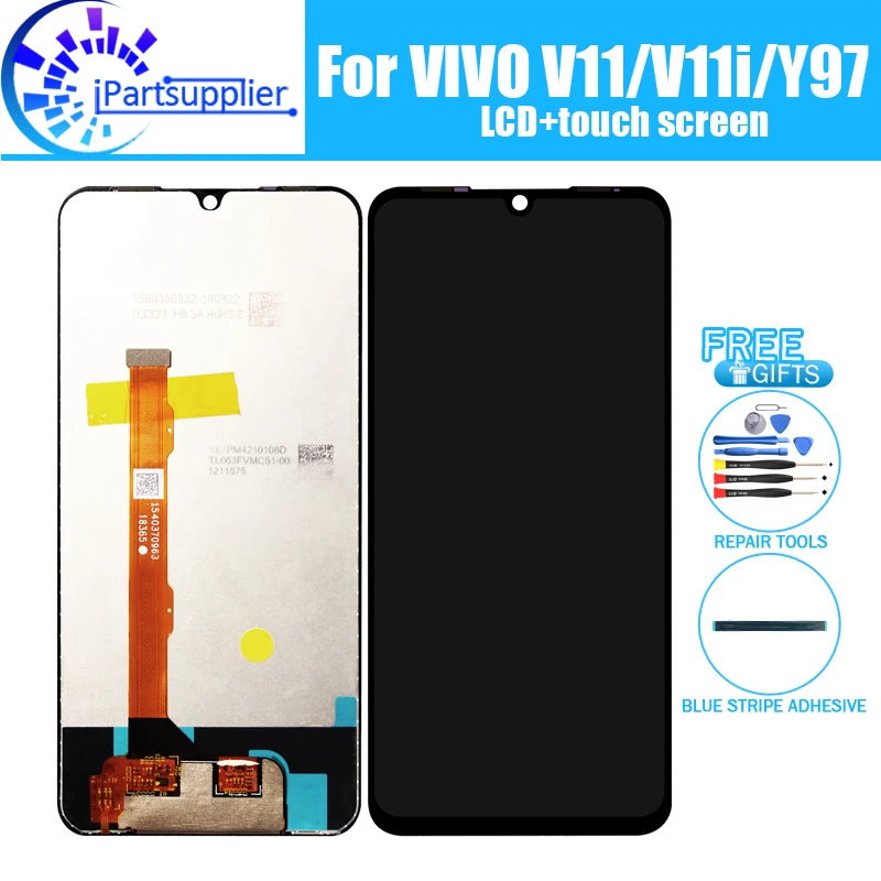 6 3 дюймовый ЖК-дисплей для VIVO V11 + сенсорный экран 100% оригинальный