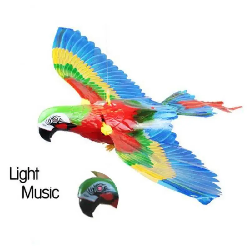 

Baby Toy Chase Birds Toys Portable Interactive Cat Toys Luminous Parrot Toys Hanging Line Flying Bird Electric Parrot
