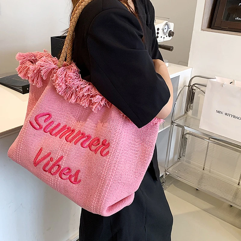 

Woven Shoulder Crossbody Bag Summer Large Capacity Shopper Bags for Women Tote Cute Designer Handbag Women's 2022 Trend Female