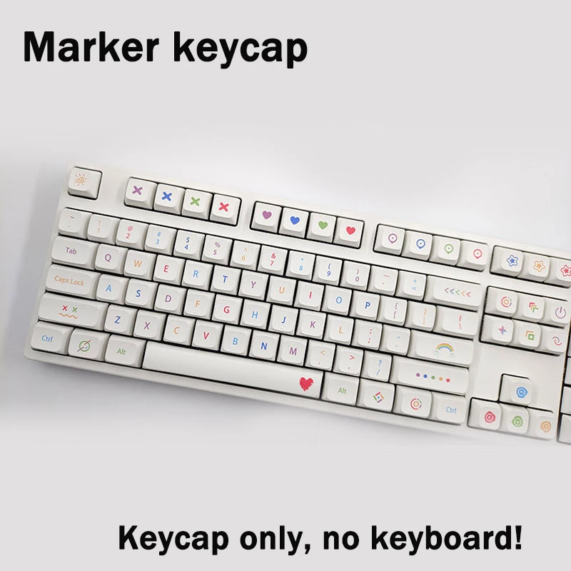 

Колпачок для механической клавиатуры, 104 клавиш/комплект, для MX Switch, колпачки для клавиш с профилем QX XDA, колпачки для клавиатуры в стиле Кара...