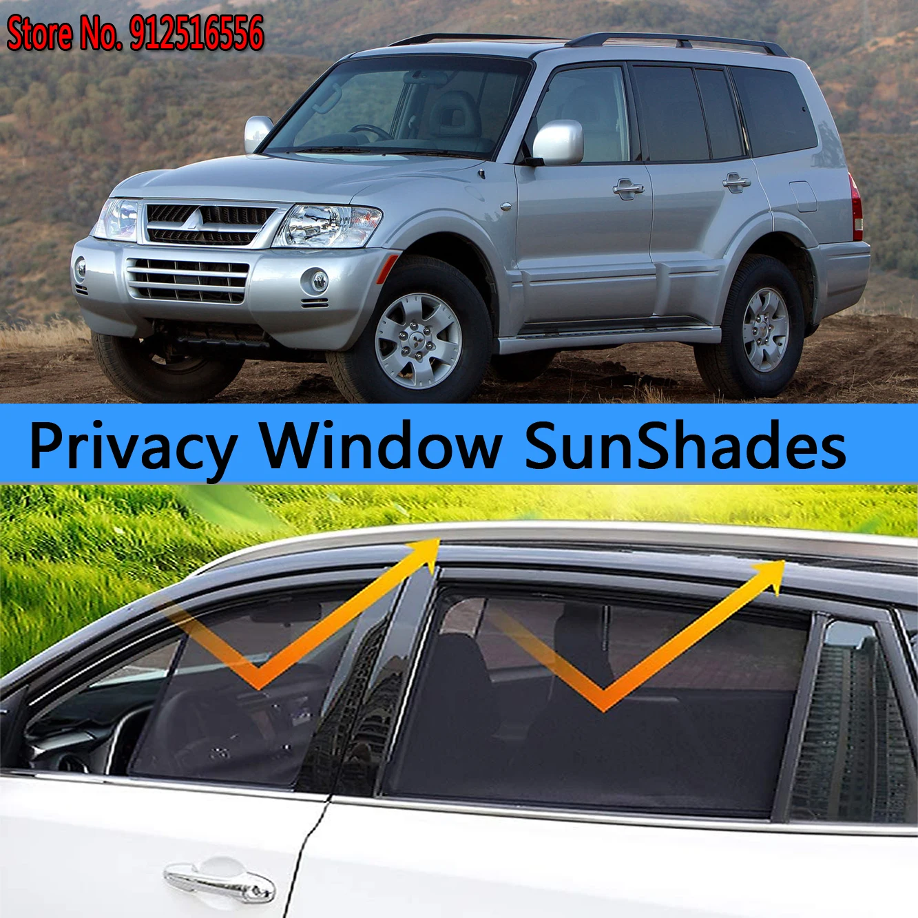 

Side Sun Shade Shading Protection Window SunShade Sunshield Accseeories For Mitsubishi Montero Shogun Pajero 3 V60 1999–2006
