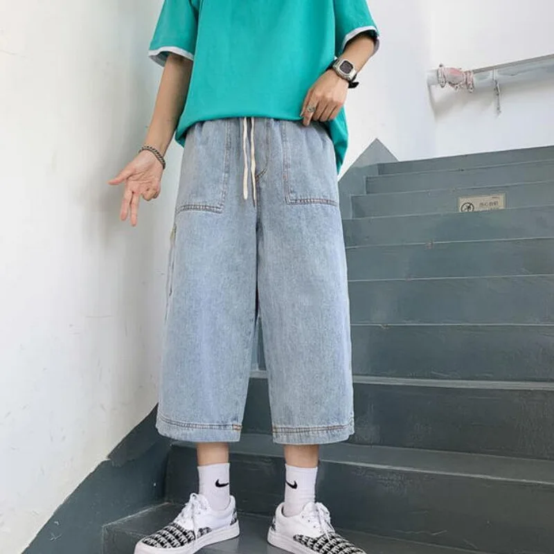 Pants Men Summer Casual Jeans Loose Denim Pants Men's Thin Pants Men's Jeans Multicolor